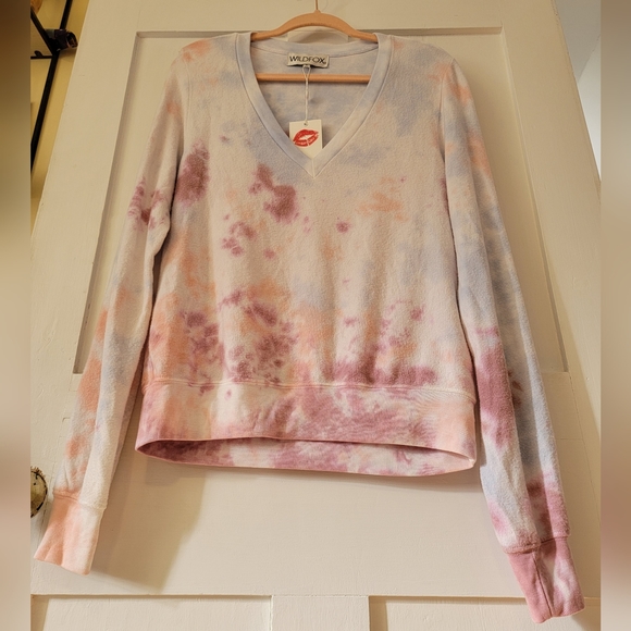 Wildfox Cloud Tie-Dye Deep V BBJ - Picture 5 of 8